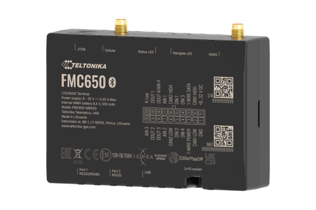 Teltonika FMC650: een professionele tracker met externe antennes, meerdere CAN-poorten en tachograafuitlezing voor vrachtwagens